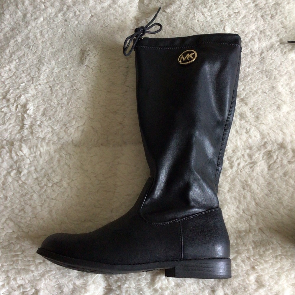 Michael Kors Emma Variation 2-HW Black Drawstring Below the Knee Boots TEENs - Picture 11 of 13
